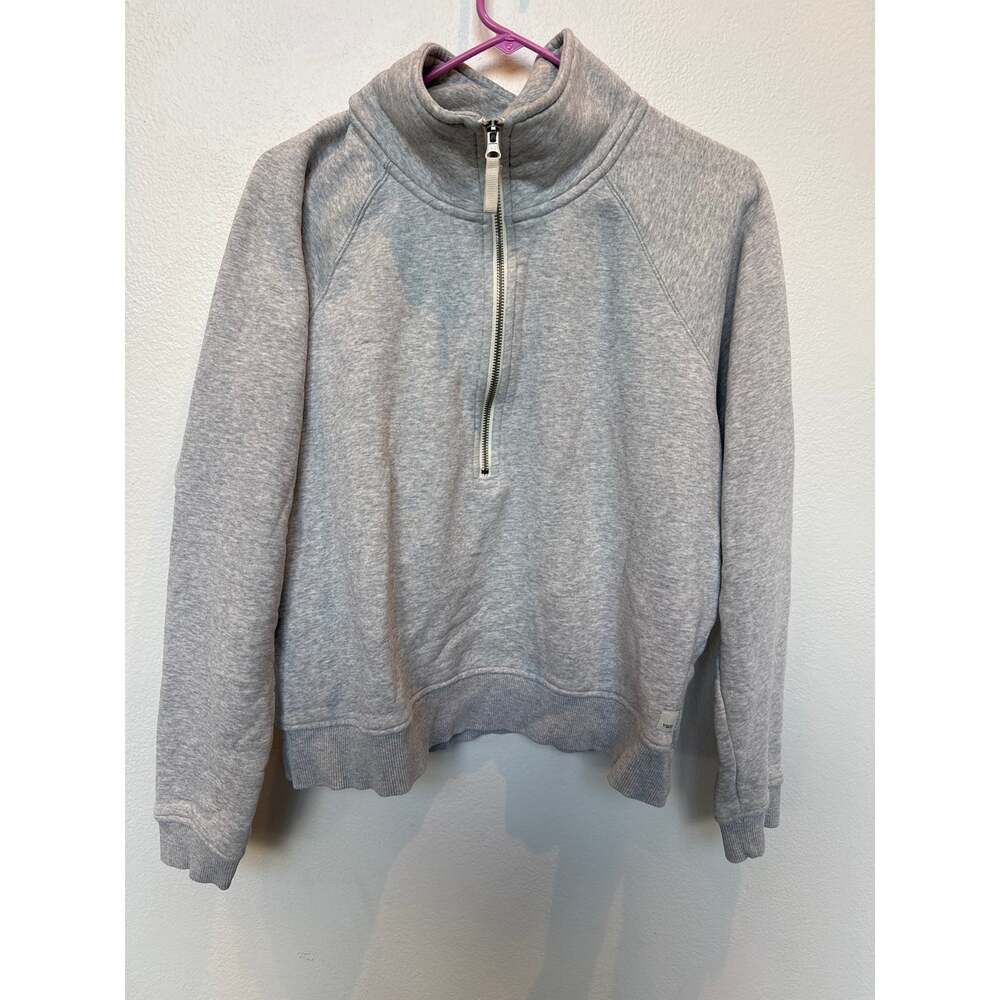 Vuori Restore Long Sleeve Half Zip Fleece Pullover Sweatshirt Grey Women's L